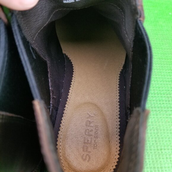 ✅Sperry Top Sider Fairpoint Chelsea Boot Brown Leather Wingtip Pull On Womens 10 - Picture 13 of 14